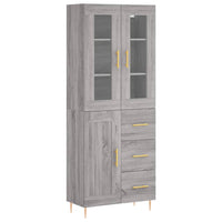 Thumbnail for Highboard Grau Sonoma 69,5x34x180 cm Holzwerkstoff