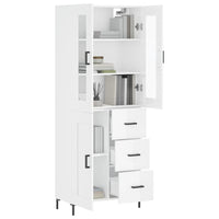 Thumbnail for Highboard Hochglanz-Weiß 69,5x34x180 cm Holzwerkstoff