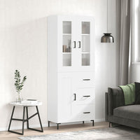 Thumbnail for Highboard Hochglanz-Weiß 69,5x34x180 cm Holzwerkstoff