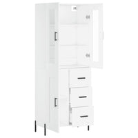 Thumbnail for Highboard Weiß 69,5x34x180 cm Holzwerkstoff