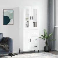 Thumbnail for Highboard Weiß 69,5x34x180 cm Holzwerkstoff