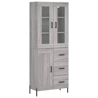 Thumbnail for Highboard Grau Sonoma 69,5x34x180 cm Holzwerkstoff