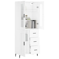 Thumbnail for Highboard Weiß 69,5x34x180 cm Holzwerkstoff