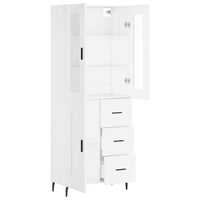 Thumbnail for Highboard Weiß 69,5x34x180 cm Holzwerkstoff
