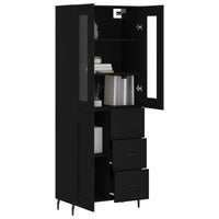 Thumbnail for Highboard Schwarz 69,5x34x180 cm Holzwerkstoff