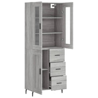 Thumbnail for Highboard Grau Sonoma 69,5x34x180 cm Holzwerkstoff
