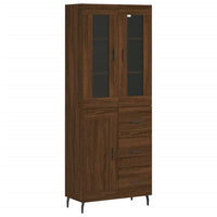 Thumbnail for Highboard Braun Eichen-Optik 69,5x34x180 cm Holzwerkstoff