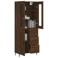 Thumbnail for Highboard Braun Eichen-Optik 69,5x34x180 cm Holzwerkstoff