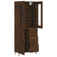 Thumbnail for Highboard Braun Eichen-Optik 69,5x34x180 cm Holzwerkstoff