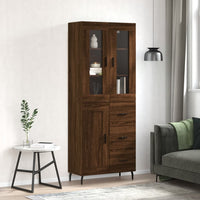 Thumbnail for Highboard Braun Eichen-Optik 69,5x34x180 cm Holzwerkstoff