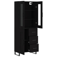 Thumbnail for Highboard Schwarz 69,5x34x180 cm Holzwerkstoff