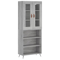 Thumbnail for Highboard Grau Sonoma 69,5x34x180 cm Holzwerkstoff