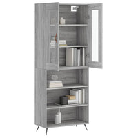 Thumbnail for Highboard Grau Sonoma 69,5x34x180 cm Holzwerkstoff