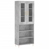 Thumbnail for Highboard Betongrau 69,5x34x180 cm Holzwerkstoff