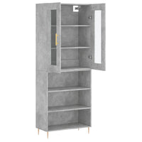 Thumbnail for Highboard Betongrau 69,5x34x180 cm Holzwerkstoff