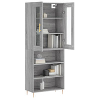Thumbnail for Highboard Grau Sonoma 69,5x34x180 cm Holzwerkstoff
