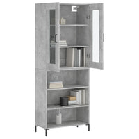 Thumbnail for Highboard Betongrau 69,5x34x180 cm Holzwerkstoff