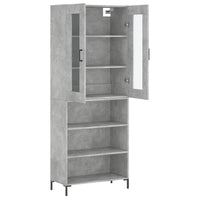 Thumbnail for Highboard Betongrau 69,5x34x180 cm Holzwerkstoff