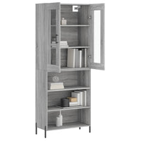 Thumbnail for Highboard Grau Sonoma 69,5x34x180 cm Holzwerkstoff
