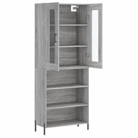 Thumbnail for Highboard Grau Sonoma 69,5x34x180 cm Holzwerkstoff