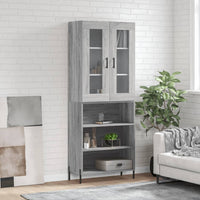 Thumbnail for Highboard Grau Sonoma 69,5x34x180 cm Holzwerkstoff