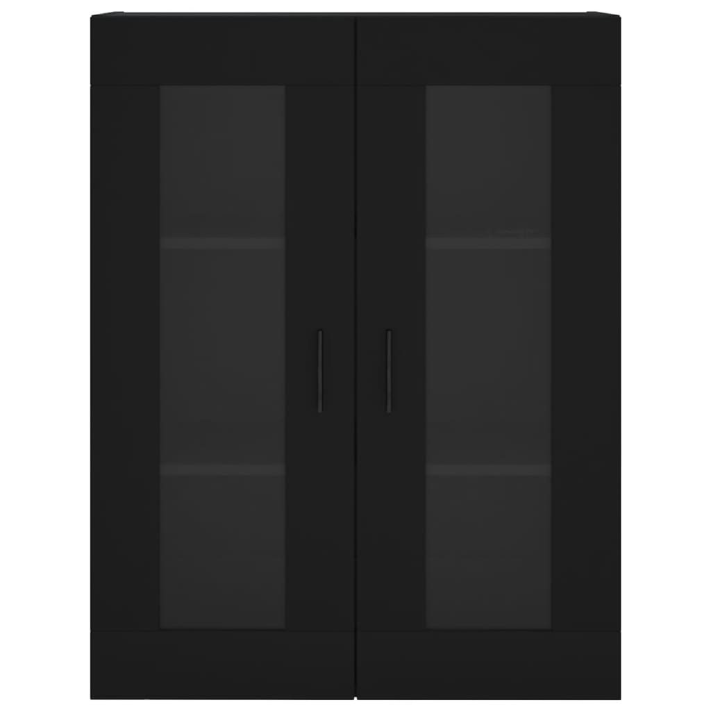 Highboard Schwarz 69,5x34x180 cm Holzwerkstoff