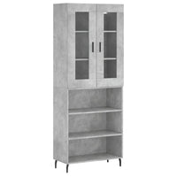 Thumbnail for Highboard Betongrau 69,5x34x180 cm Holzwerkstoff