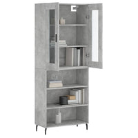 Thumbnail for Highboard Betongrau 69,5x34x180 cm Holzwerkstoff