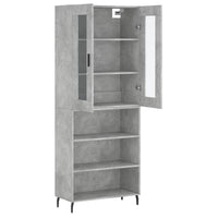 Thumbnail for Highboard Betongrau 69,5x34x180 cm Holzwerkstoff