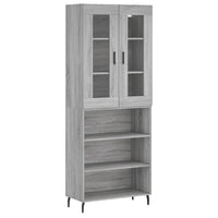 Thumbnail for Highboard Grau Sonoma 69,5x34x180 cm Holzwerkstoff