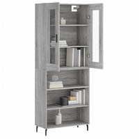 Thumbnail for Highboard Grau Sonoma 69,5x34x180 cm Holzwerkstoff
