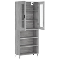 Thumbnail for Highboard Grau Sonoma 69,5x34x180 cm Holzwerkstoff
