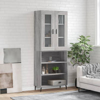 Thumbnail for Highboard Grau Sonoma 69,5x34x180 cm Holzwerkstoff