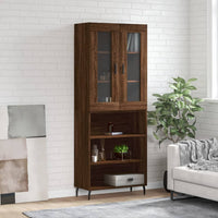 Thumbnail for Highboard Braun Eichen-Optik 69,5x34x180 cm Holzwerkstoff