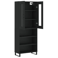 Thumbnail for Highboard Schwarz 69,5x34x180 cm Holzwerkstoff