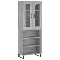 Thumbnail for Highboard Grau Sonoma 69,5x34x180 cm Holzwerkstoff