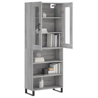 Thumbnail for Highboard Grau Sonoma 69,5x34x180 cm Holzwerkstoff