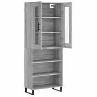 Thumbnail for Highboard Grau Sonoma 69,5x34x180 cm Holzwerkstoff