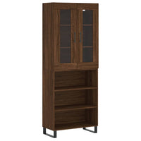 Thumbnail for Highboard Braun Eichen-Optik 69,5x34x180 cm Holzwerkstoff