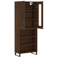 Thumbnail for Highboard Braun Eichen-Optik 69,5x34x180 cm Holzwerkstoff