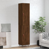 Thumbnail for Highboard Braun Eichen-Optik 34,5x34x180 cm Holzwerkstoff
