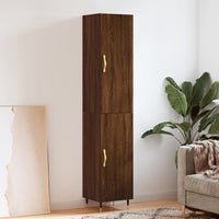 Thumbnail for Highboard Braun Eichen-Optik 34,5x34x180 cm Holzwerkstoff