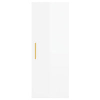 Thumbnail for Highboard Hochglanz-Weiß 34,5x34x180 cm Holzwerkstoff