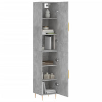 Thumbnail for Highboard Betongrau 34,5x34x180 cm Holzwerkstoff
