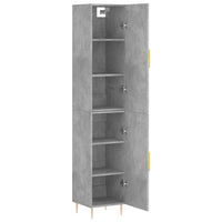 Thumbnail for Highboard Betongrau 34,5x34x180 cm Holzwerkstoff