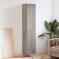 Thumbnail for Highboard Grau Sonoma 34,5x34x180 cm Holzwerkstoff