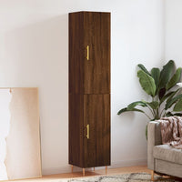 Thumbnail for Highboard Braun Eichen-Optik 34,5x34x180 cm Holzwerkstoff
