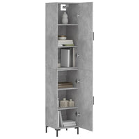 Thumbnail for Highboard Betongrau 34,5x34x180 cm Holzwerkstoff