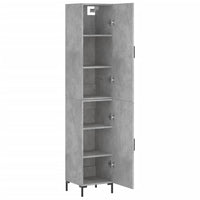 Thumbnail for Highboard Betongrau 34,5x34x180 cm Holzwerkstoff
