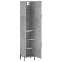 Thumbnail for Highboard Betongrau 34,5x34x180 cm Holzwerkstoff